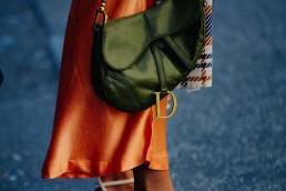 Streetwear shot of the Dior saddle bag