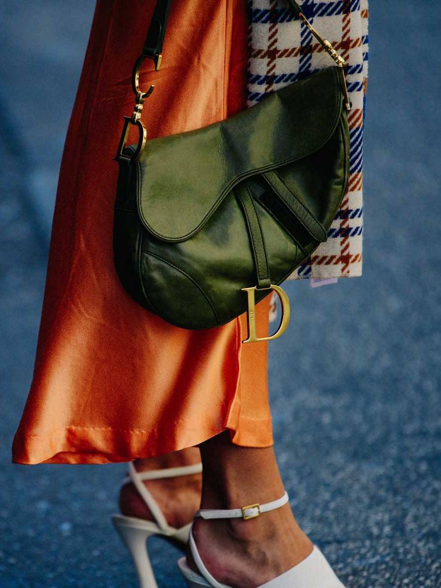 Streetwear shot of the Dior saddle bag