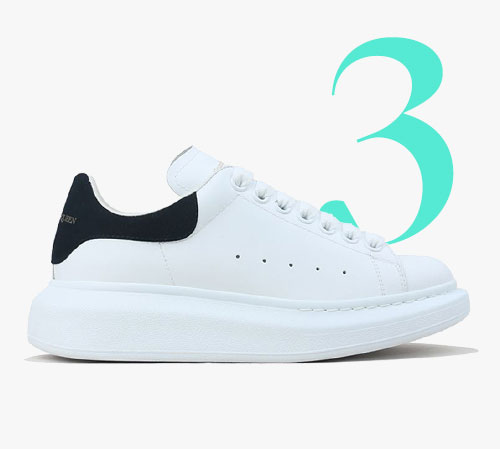 Alexander McQueen exaggerated-sole leather trainers