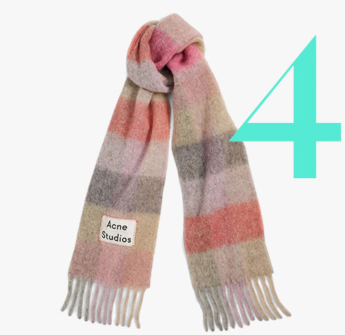 Acne Studios multi check scarf