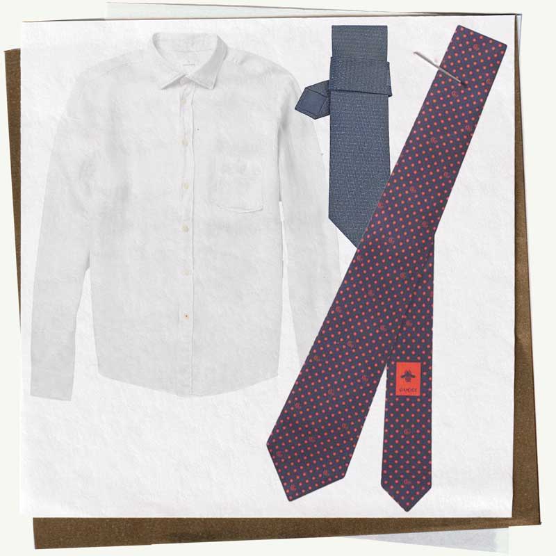 Collage of shirts and ties