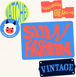 Slow Fashion, Vintage, handbags, sneakers stickers