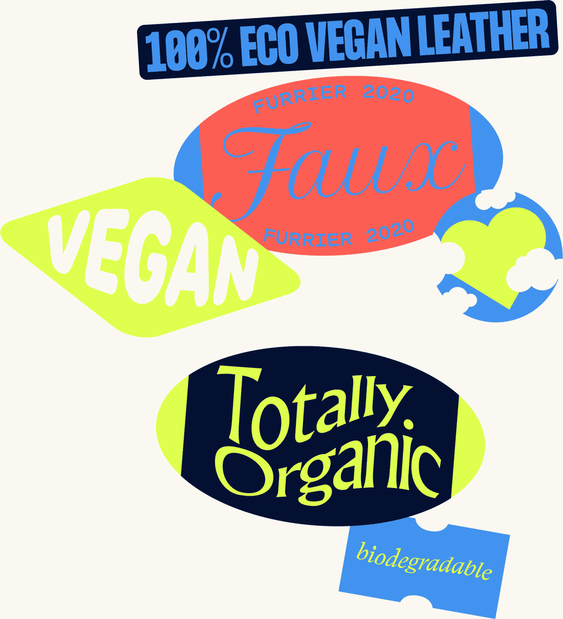 Vegan, organic, biodegradable stickers