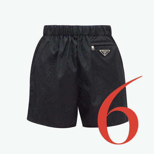 Photo: Prada nylon gabardine shorts