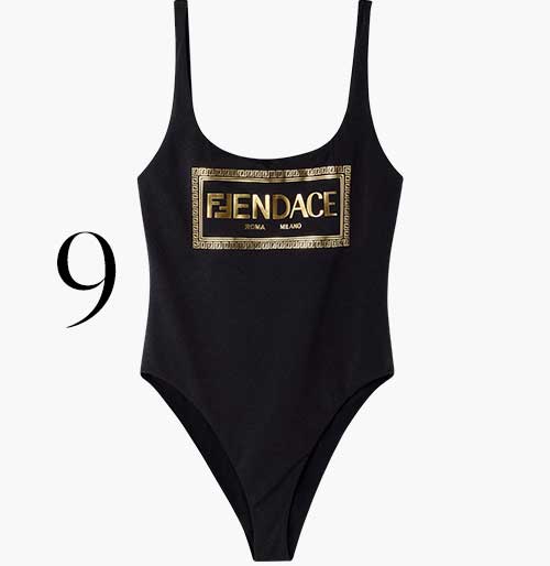 Photo: Fendace logo one-piece swimsuit