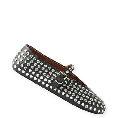 Alaïa Crystal-Embellished Ballet Flats