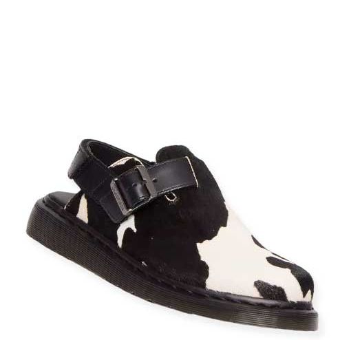 Dr Martens Leather Jorge Ii Hair-on Cow Print Mules