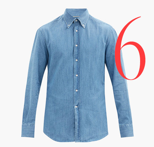 Photo: Camisa vaquera de botones de Brunello Cucinelli