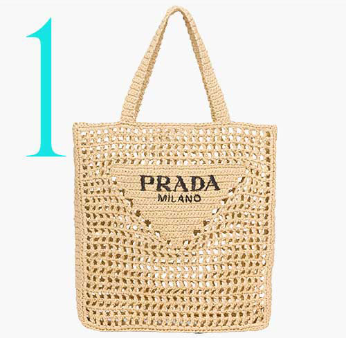 Photo: Tote bag en raphia de Prada