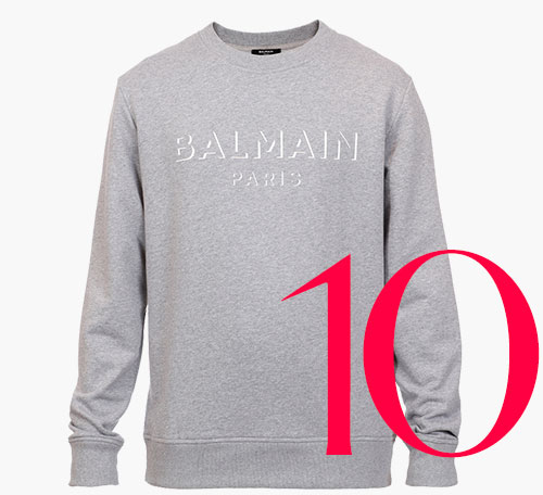 Photo: Balmain-sweater met logo met 3D-effect